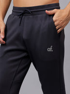 Close-up of Athfuel Drift Joggers displaying soft stretch butter lycra – Blue