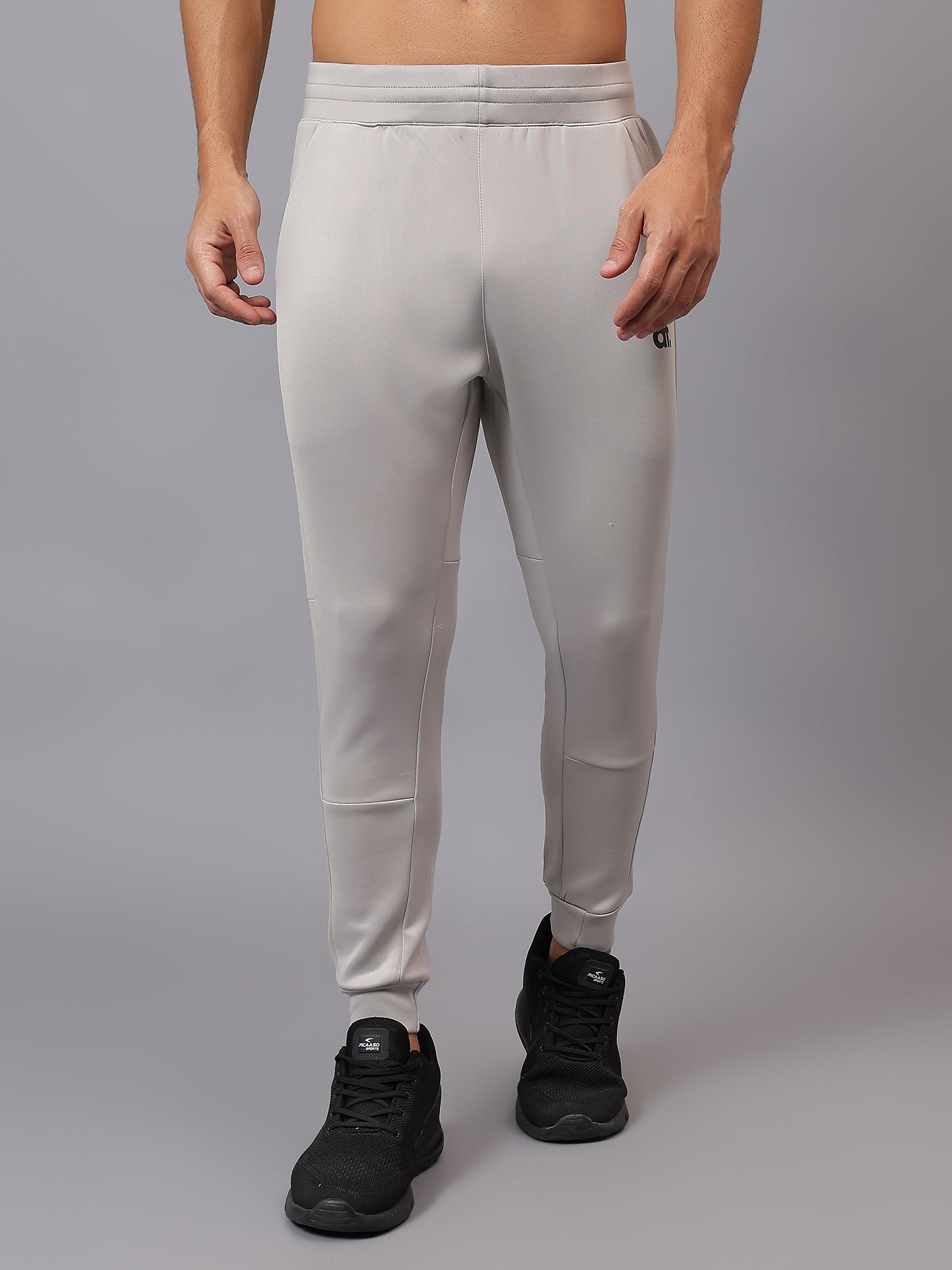 Athfuel Drift Joggers crafted from butter lycra fabric with tapered fit – Soft Grey

