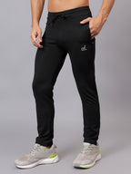 Side profile of Athfuel Vulcan Trackpants built for movement and workouts – Black