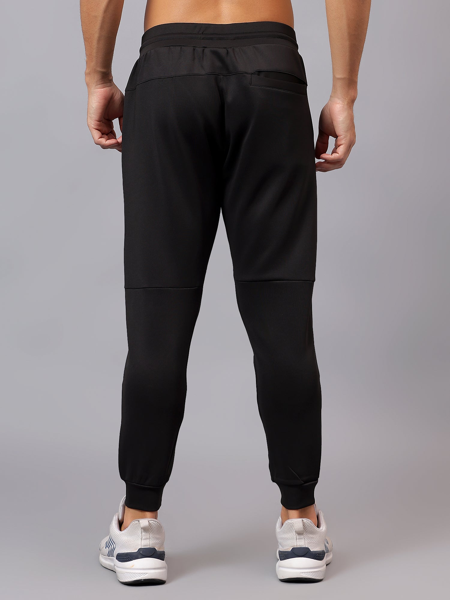 Back view of Athfuel Drift Joggers with modern tapered silhouette – Black