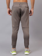 Back view of Athfuel Drift Joggers with tapered athletic fit – Dust Brown
